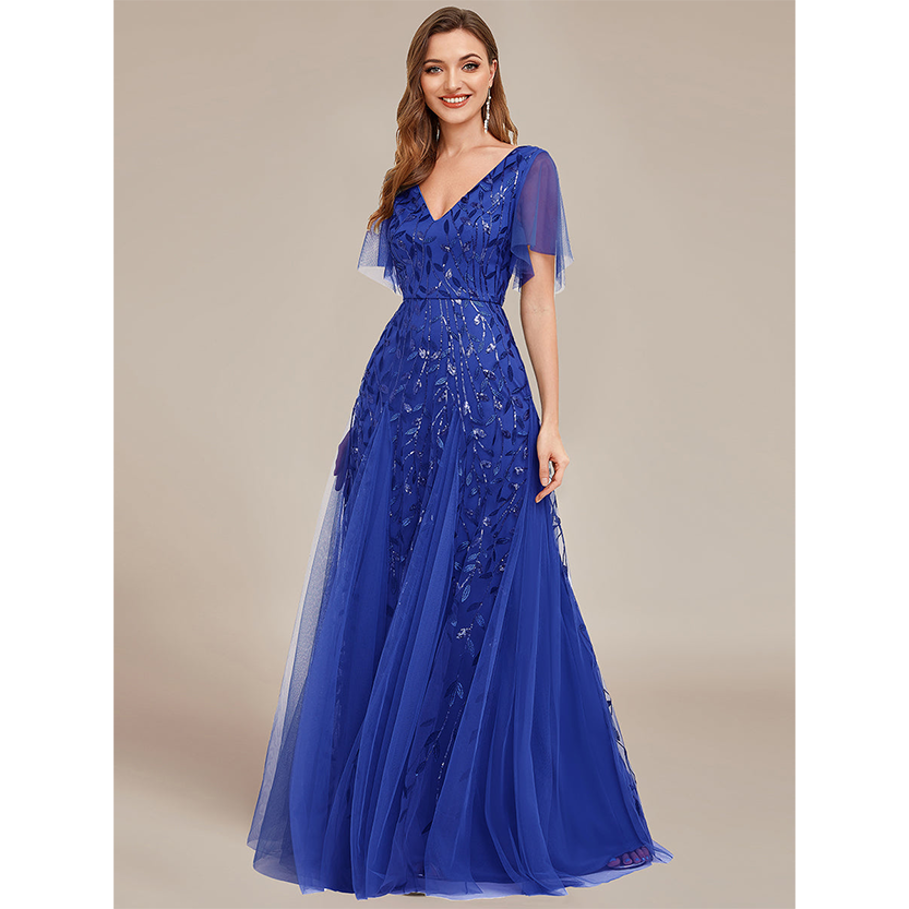 Funki Findz | Dresses | Women's Long Sequin Lace Formal Dress