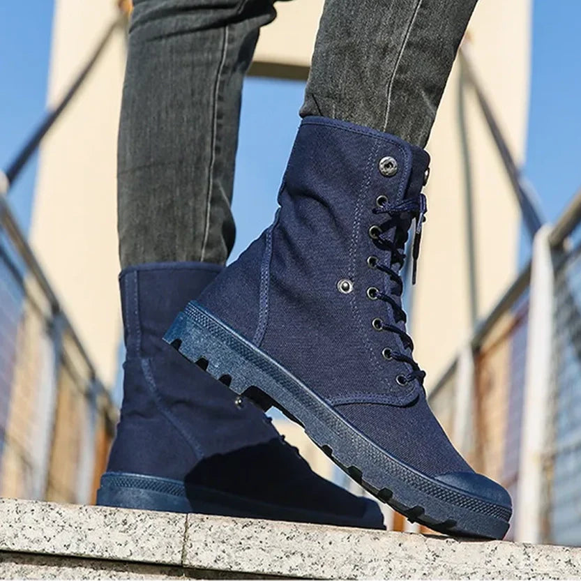 Funki Findz | Boots | Men's Canvas High Top Combat Boots