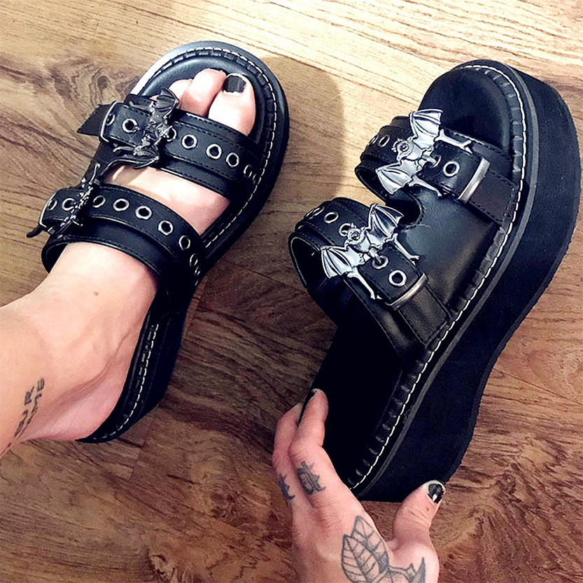 Funki Findz | Shoes | Women's Gothic Platform Wedge Sandals