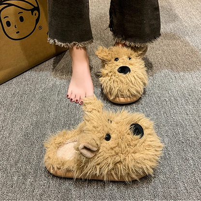 Funki Findz | Shoes | Women's Cute Shaggy Dog Slippers