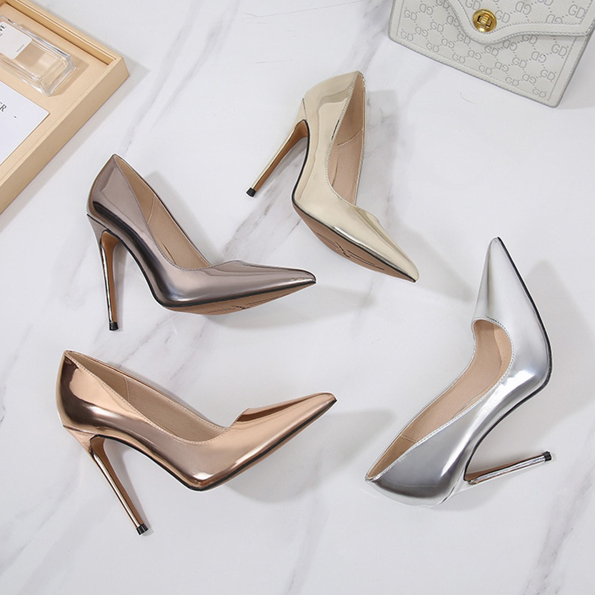 Funki Findz | Shoes | Women's Metallic Classic Pointy Toe Stiletto