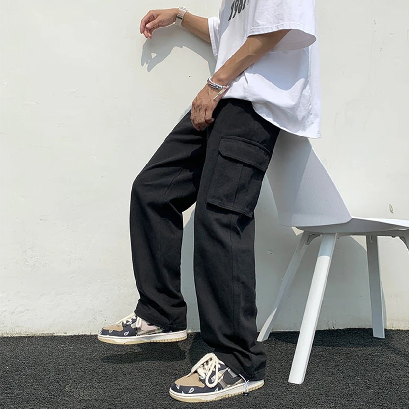 Funki Findz | Pants | Men's Loose Fit Long White Cargo Pants