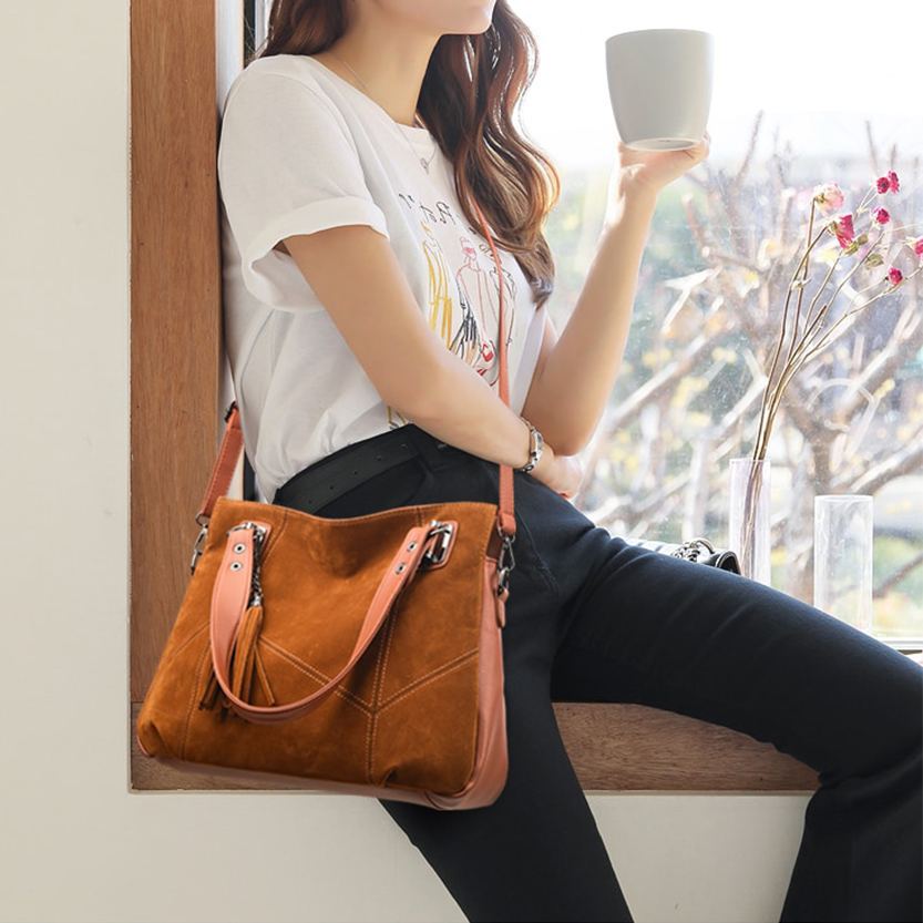 Funki Findz | Bags | Handbags | Women's Suede Shoulder Bag