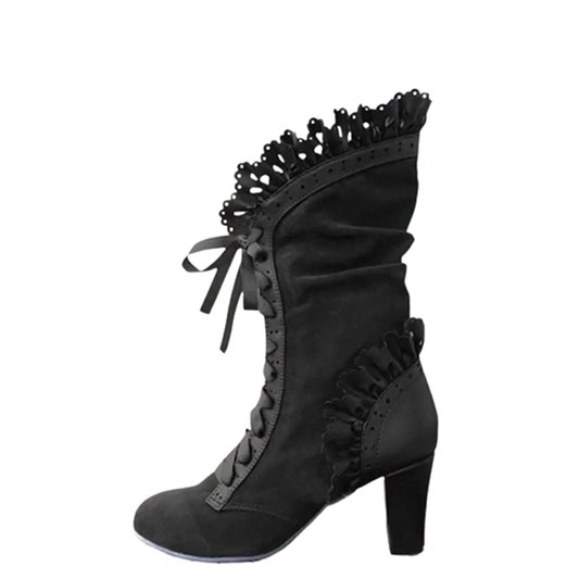 Funki Findz | Boots | Women's Steampunk Lace Top Granny Boot