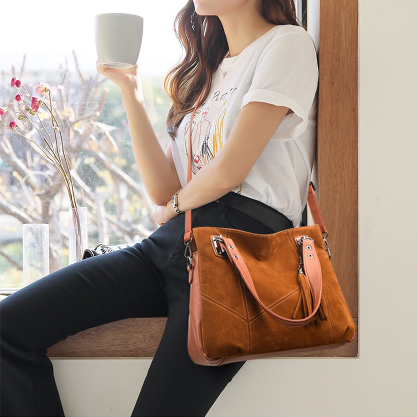 Funki Findz | Bags | Handbags | Women's Suede Shoulder Bag