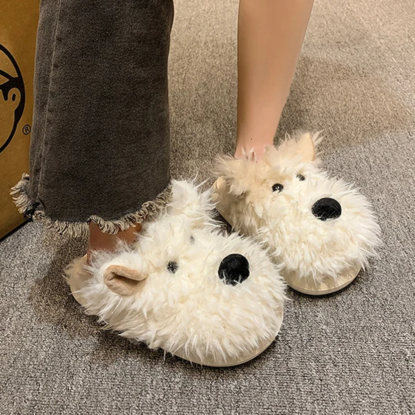 Funki Findz | Shoes | Women's Cute Shaggy Dog Slippers