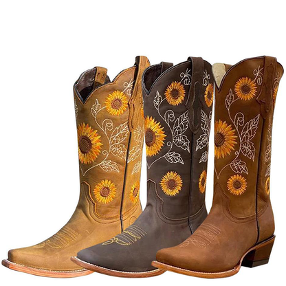 Funki Findz | Boots | Women's Embroidered Flower Cowboy Boot