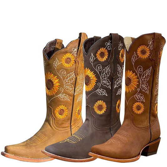 Funki Findz | Boots | Women's Embroidered Flower Cowboy Boot