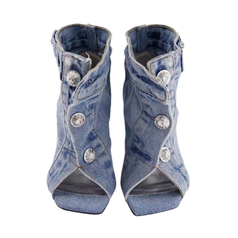 Funki Findz | Shoes | Women's Quirky Denim High Heel Shoes