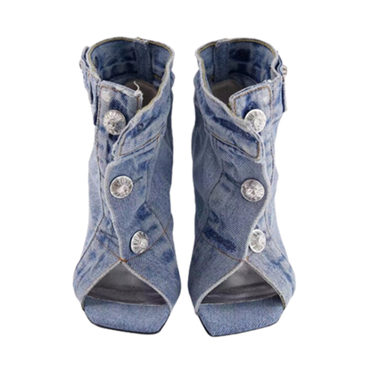 Funki Findz | Shoes | Women's Quirky Denim High Heel Shoes