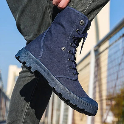 Funki Findz | Boots | Men's Canvas High Top Combat Boots