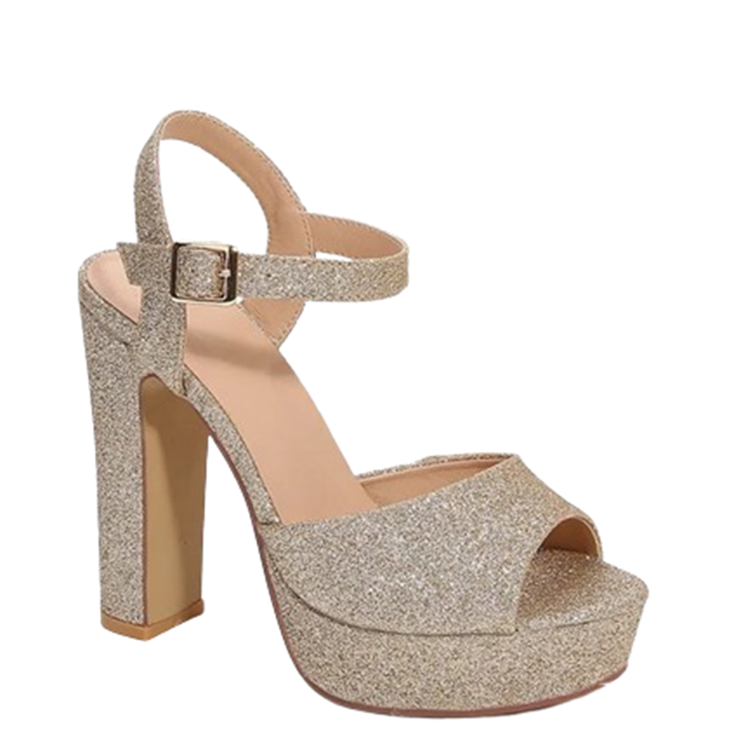 Funki Findz | Shoes | Women's Block Heel Sequin Party Sandal