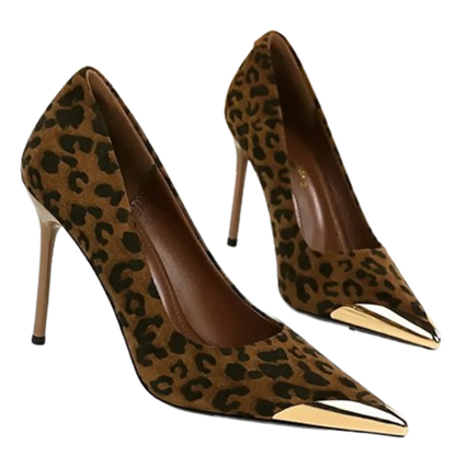 Funki Findz | Shoes | Women's Leopard Print Stilettos Metal Heel