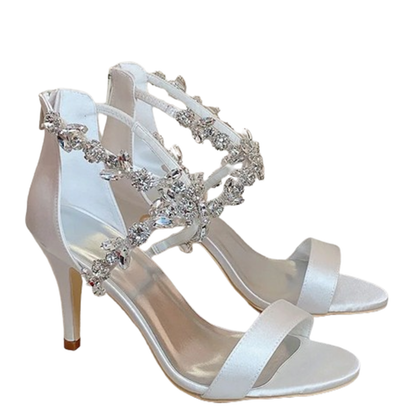 Funki Findz | Shoes | Women's Crystal Satin Wedding Sandals