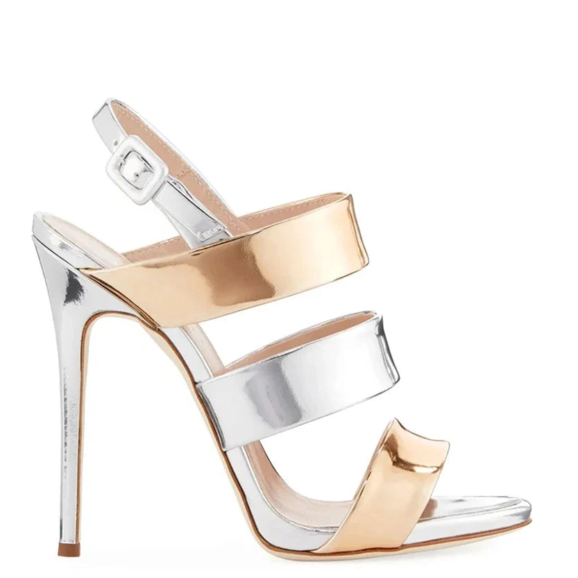 Funki Findz | Shoes | Women's Luxury Metallic Strappy Sandals