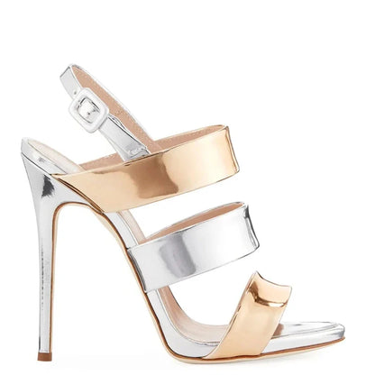 Funki Findz | Shoes | Women's Luxury Metallic Strappy Sandals