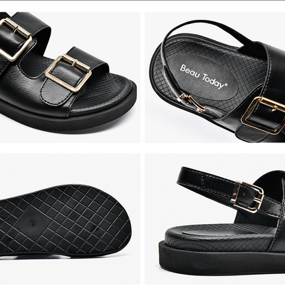 Funki Findz | Shoes | Women's Summer Leather Slide Sandals
