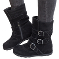 Funki Findz | Boots | Women's Buckled Suede Snow Ankle Boots