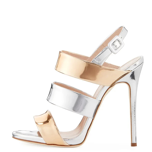 Funki Findz | Shoes | Women's Luxury Metallic Strappy Sandals