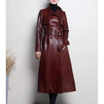 Funki Findz | Jackets | Women's Aligator Print Faux Leather Coat