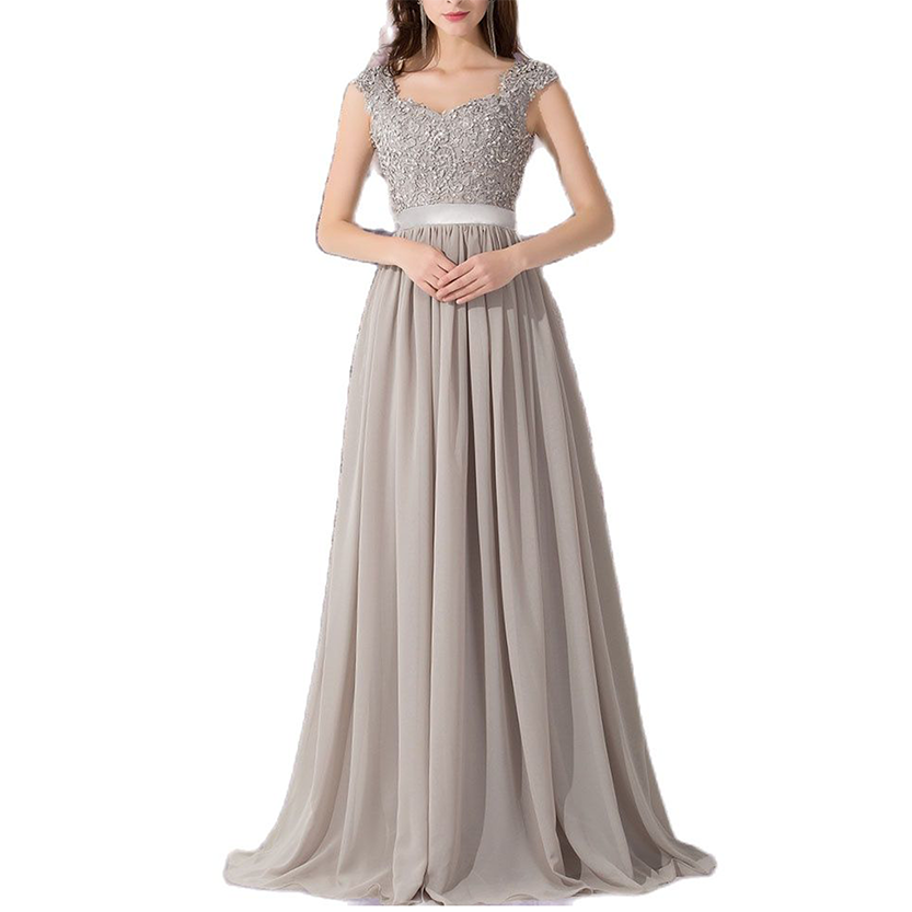 Funki Findz | Dresses | Women's Long Chiffon Satin Lace Dress