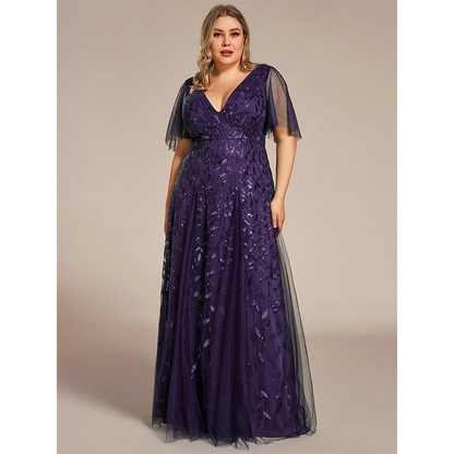 Funki Findz | Dresses | Women's Long Sequin Lace Formal Dress