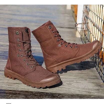 Funki Findz | Boots | Men's Canvas High Top Combat Boots