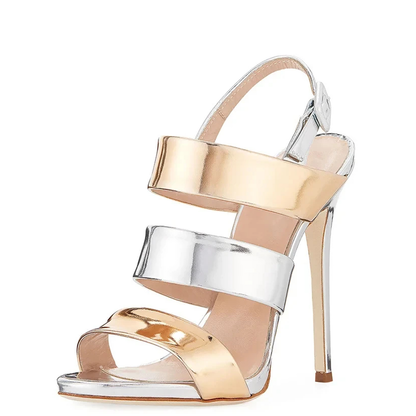 Funki Findz | Shoes | Women's Luxury Metallic Strappy Sandals