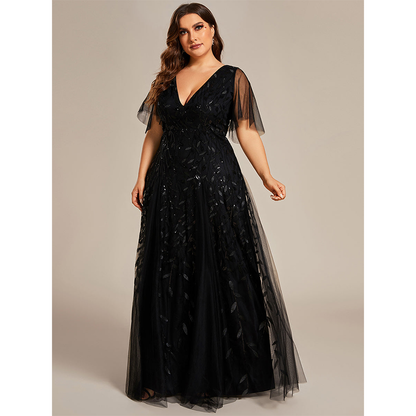 Funki Findz | Dresses | Women's Long Sequin Lace Formal Dress