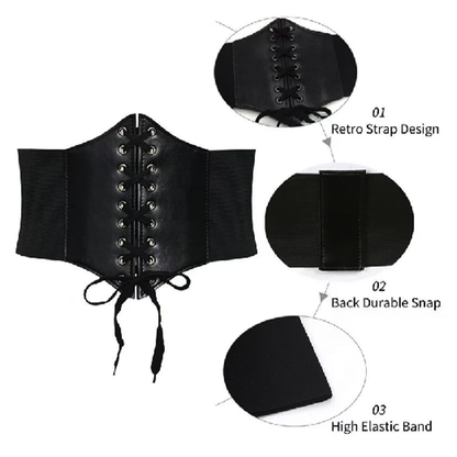 Funki Findz | Belts | Women's Goth Under Bust Cincher Belt