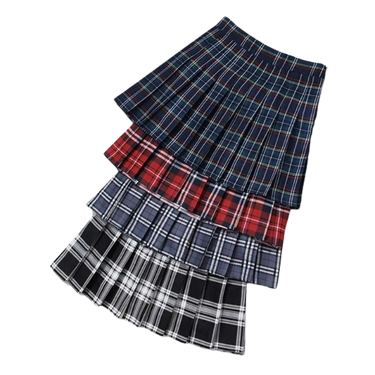 Funki Findz | Skirts | Women's Short Pleated Plaid Skirts | A-line