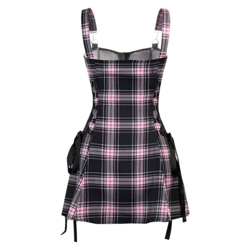 Funki Findz | Dresses | Women's Fairy Grunge Plaid Mini Dress