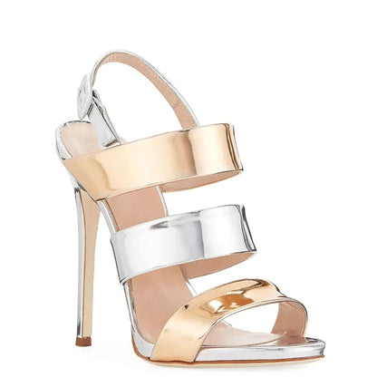 Funki Findz | Shoes | Women's Luxury Metallic Strappy Sandals
