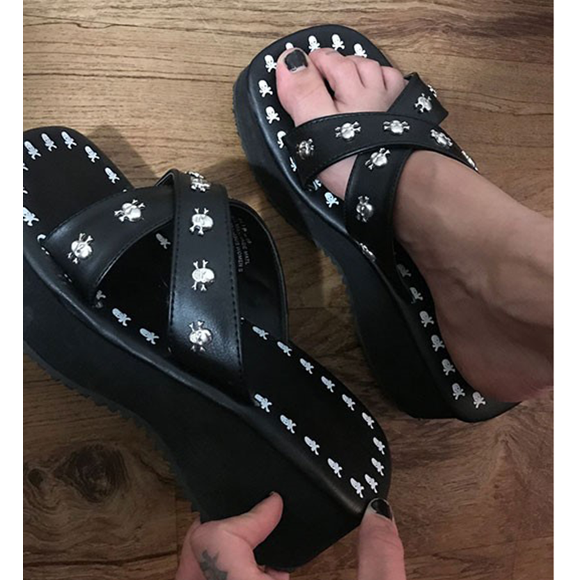 Funki Findz | Shoes | Women's Gothic Platform Wedge Sandals