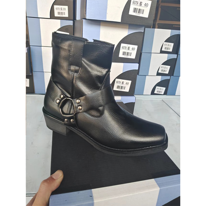 Funki Findz | Boots | Men's Vintage Tan Cowboy Biker Boots