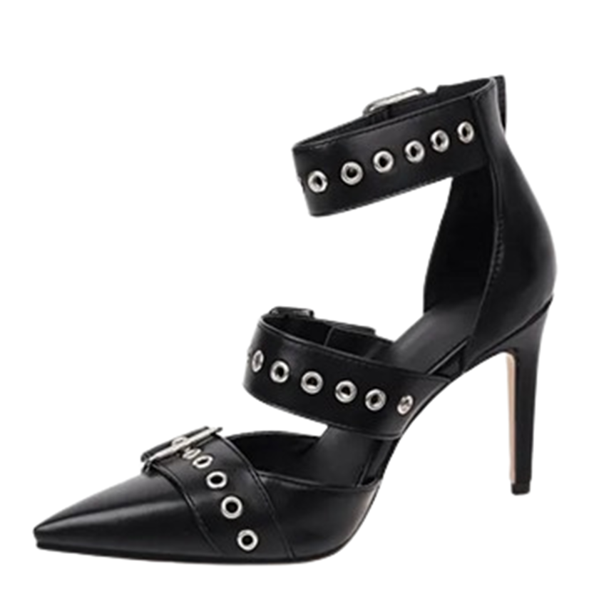Funki Findz | Shoes | Women's Punk Buckle Strap Rivet Stilettos
