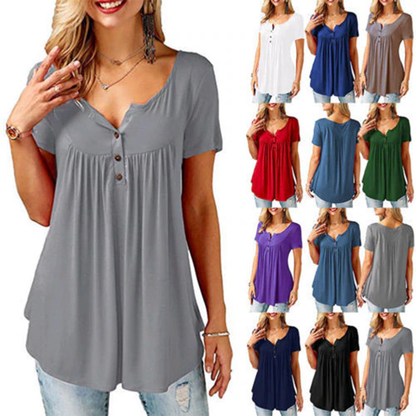 Funki Findz | Shirts | Women's Short Sleeve Loose Casual Blouse