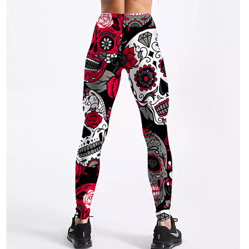 Funki Findz | Pants | Women's Fitness Leggings | Skull, Web, Swirl