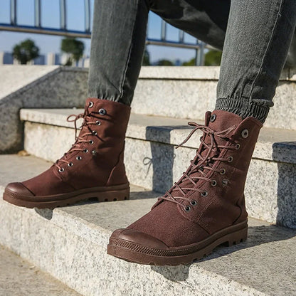 Funki Findz | Boots | Men's Canvas High Top Combat Boots