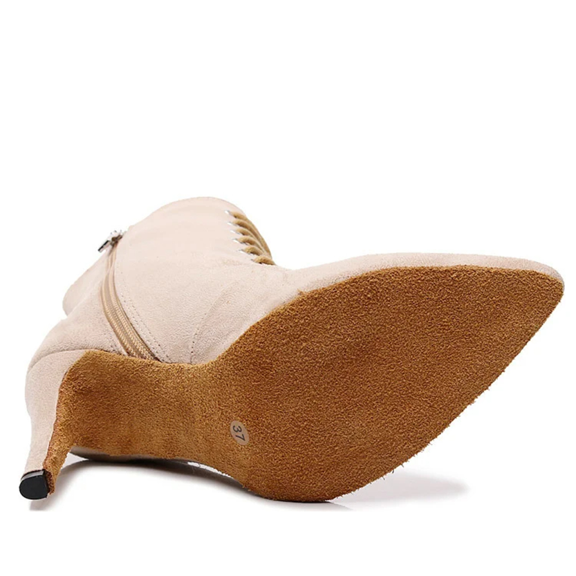 Funki Findz | Boots | Women's Lace-up Suede Dress Boots