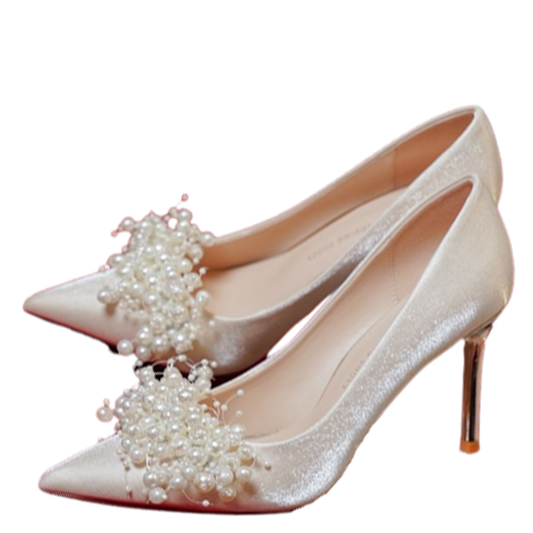 Funki Findz | Shoes | Women's French-Style Pearl Bridal Shoes