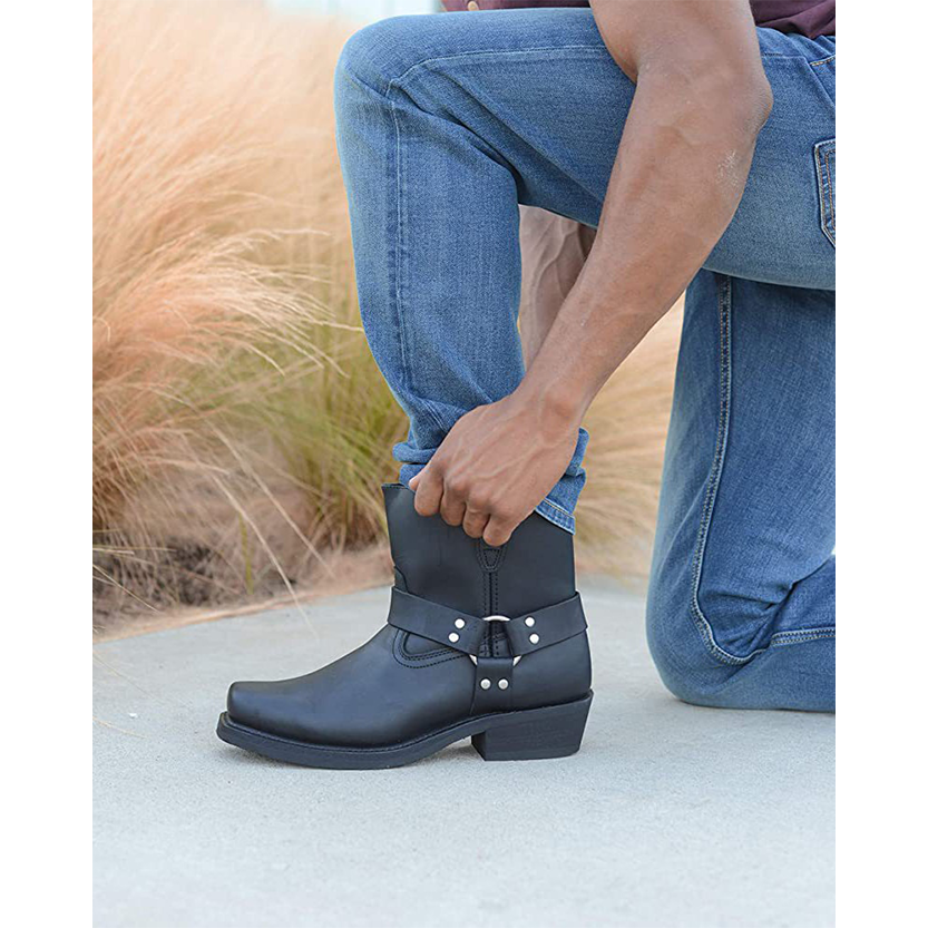 Funki Findz | Boots | Men's Vintage Tan Cowboy Biker Boots