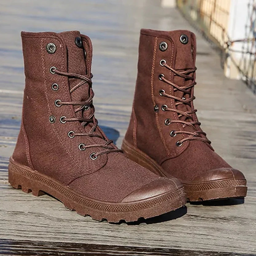 Funki Findz | Boots | Men's Canvas High Top Combat Boots