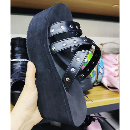 Funki Findz | Shoes | Women's Gothic Platform Wedge Sandals
