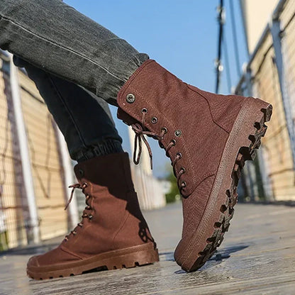 Funki Findz | Boots | Men's Canvas High Top Combat Boots