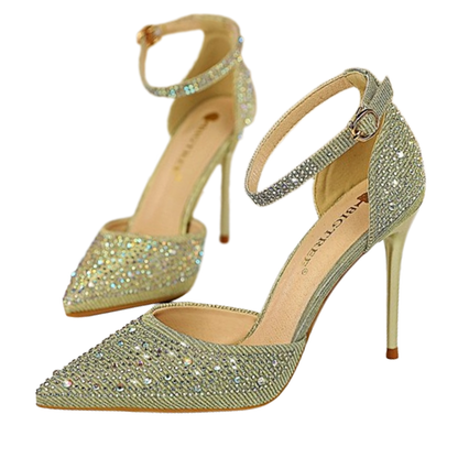 Funki Findz | Shoes | Women's Shiny Rhinestone Designer Heels