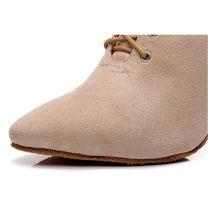 Funki Findz | Boots | Women's Lace-up Suede Dress Boots