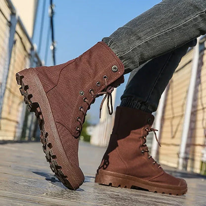Funki Findz | Boots | Men's Canvas High Top Combat Boots