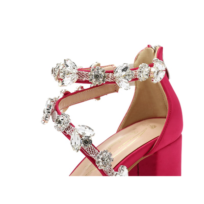 Funki Findz | Shoes | Women's Crystal Silk Wedding Sandals
