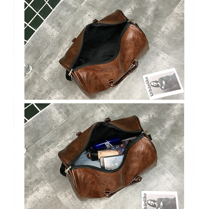 Funki Findz | Bags | Travel Bags | Faux Leather Overnight Bag